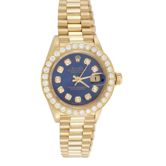 Stunning! Rolex Ladies President 18k VS Diamond Bezel Watch! main image 6